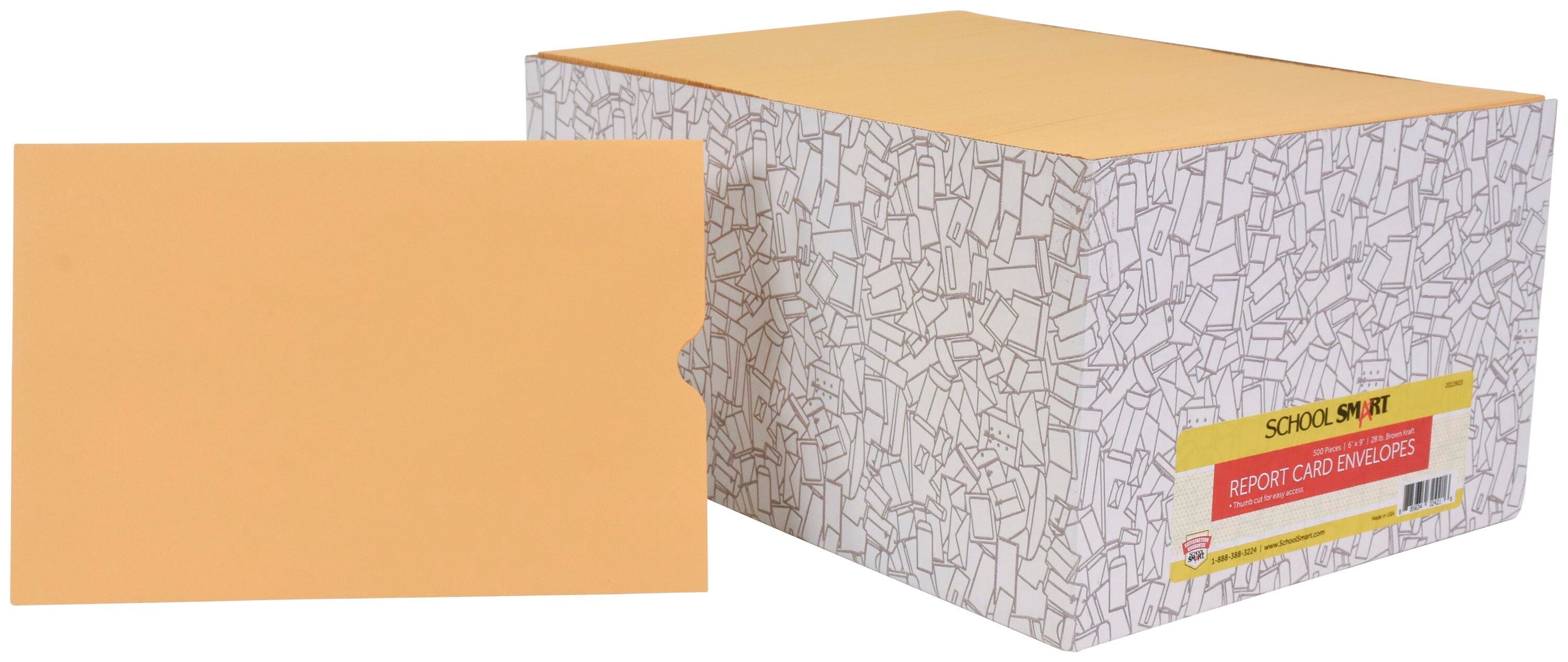 School Smart Report Card Envelope, 28 lb, 6 x 9 Inches, Kraft, Pack of 500 2013923